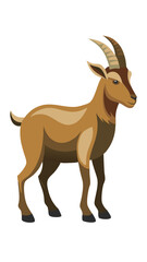 goat on white background