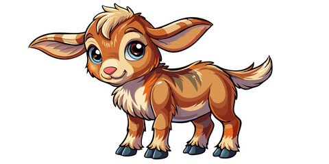 vector illustration of a cartoon deer