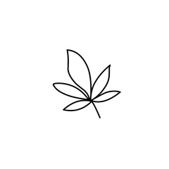 hand drawn leaf outline