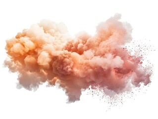 Blending Warm and Cool Toned Powder Clouds in Captivating Abstract Artwork
