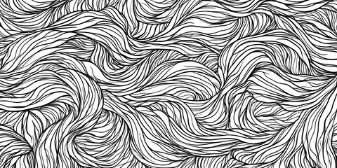 Abstract Black and White Swirling Lines Pattern