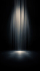 Fototapeta premium A surreal array of thin light rays streams down, creating a futuristic and minimalistic abstract scene.