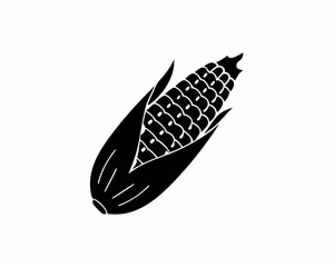 creative details Grilled Corn Icon vector illustration