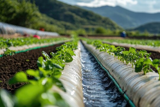 A farm using keyline design for optimal water distribution