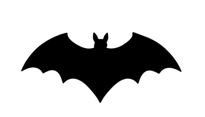 Fototapeta premium Bat silhouette on a transparent background for Halloween concept 