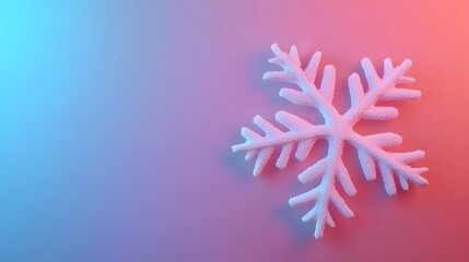 Minimalist Pastel Gradient with Soft White Snowflake Decorative Background for Holiday Season Designs