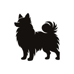 Dog silhouette vector illustration on white background
