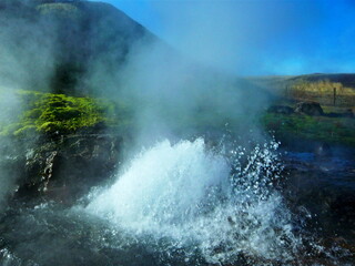 Iceland-view of hot springs Deildartunguhver