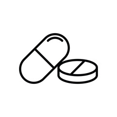 pill capsule icon vector design line style