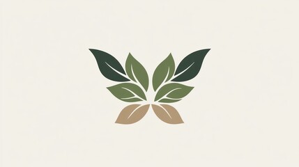 Abstract leaves logo design