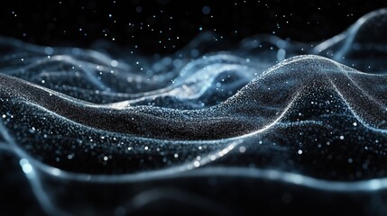 Abstract Wave Patterns with Sparkling Particles