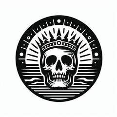 Fototapeta premium skull tattoo with crown