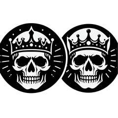 skull tattoo with crown