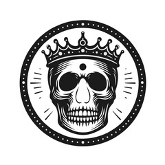 skull tattoo with crown