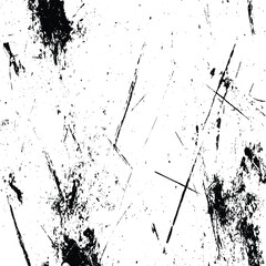 The black and white surface is covered with scratches and grainy overlay grunge effects, scratched and old grainy Distressed texture Grunge background, Vintage worn pattern with scratches.