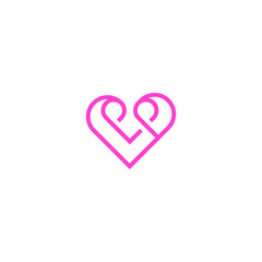 Pink Geometric Heart Illustration