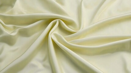 Obraz premium Soft yellow silk fabric gracefully draped with gentle folds and smooth texture for elegant backgrounds