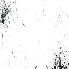 The black and white surface is covered with scratches and grainy overlay grunge effects, scratched and old grainy Distressed texture Grunge background, Vintage worn pattern with scratches.