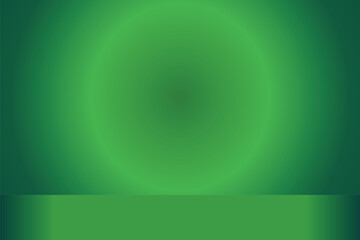 Abstract green background, empty 3d red studio room gradient backdrop, stage, a circular radius of light on the wall, vector illustration design for product presentation or display artwork showcase