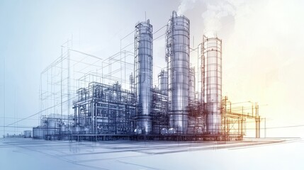Obraz premium Industrial bio workshop technical drawing expert insights on professional engineering