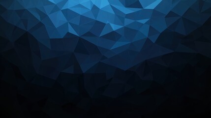 Obraz premium Abstract polygonal background design featuring shades of blue and black with sharp triangular shapes creating a modern artistic visual effect