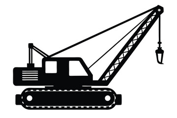 silhouette of a crane