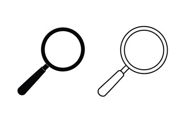 Magnifying Glass Icons Search, Zoom, Find, Explore, Discover, Investigate