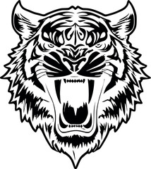 Tiger Vector Illustration | High-Quality Wild Animal Artwork