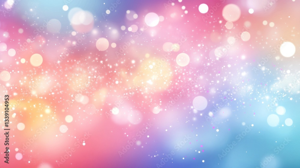 Aufkleber Abstract pastel background with bokeh lights and sparkles.