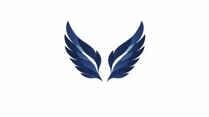 Fototapeta premium Abstract pair of stylized wings, graphic design element