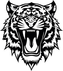 Tiger Vector Illustration | High-Quality Wild Animal Artwork