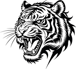 Tiger Vector Illustration | High-Quality Wild Animal Artwork