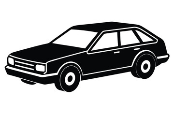 black car isolated on white