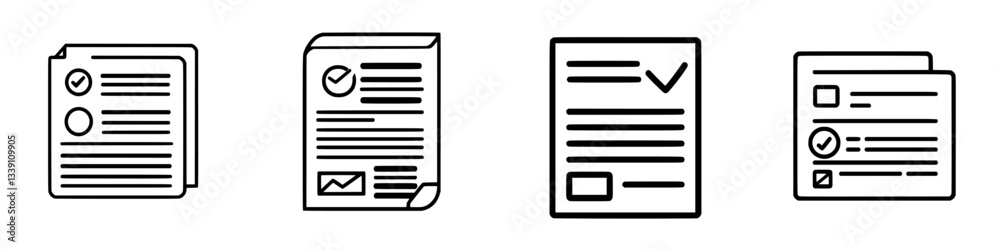 Poster various documents showing checkmarks and notes on paperwork for different purposes in a workspace se