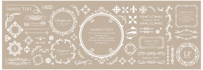 高級感のあるビンテージ調のフレームデザインセット