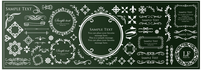 高級感のあるビンテージ調のフレームデザインセット