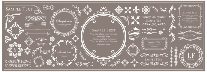 高級感のあるビンテージ調のフレームデザインセット