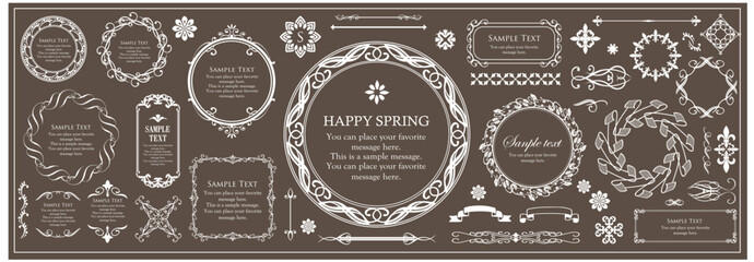 高級感のあるビンテージ調のフレームデザインセット