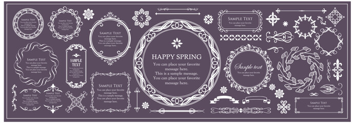 高級感のあるビンテージ調のフレームデザインセット