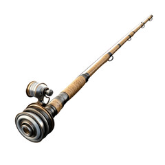 fishing reel isolated on white