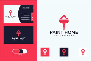 Pixel Art House Key Logo Design with Business Cards