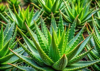 Fototapeta premium Aloe Vera Plant Backgrounds: Isolated Aloe Vera Leaves and Patterns for Design Projects