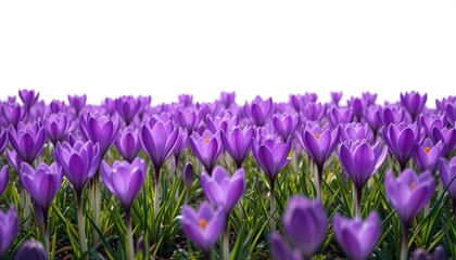 Naklejka premium Blooming crocuses spring garden nature photography outdoor close-up floral beauty