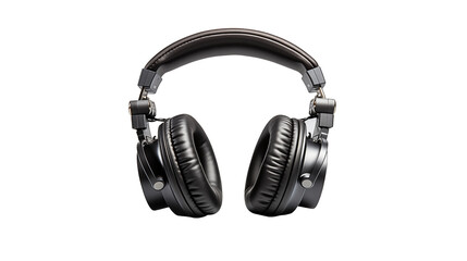 Black Studio Headphones Professional DJ Gear, High-Quality Sound for Music and Audio.