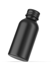 Blank Brushed Silver Aluminum Bottle Packaging 3d Illustration.
