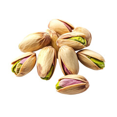 pistachio nuts on white background