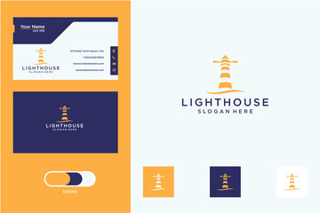 Pixel Art Lighthouse Logo Branding Design