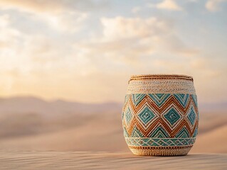 Discover the Art of Crafting a Beautifully Handcrafted Moroccan Basket Sahara Desert Home Decor Sunrise Cultural Heritage