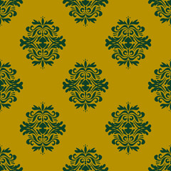 Set of Damask. Colorful. Vector and seamless. 