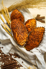 Golden hues, rustic textures—Brown Sand Bread captures the essence of warmth and artisanal perfection. Each grain, each crumb, a story of time and nature blending into a masterpiece